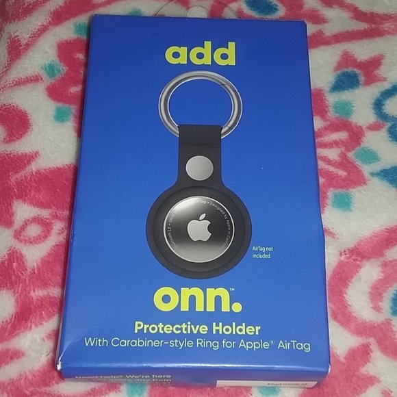 Protective Air Tag Holder Vegan Leather Black - Picture 5 of 6